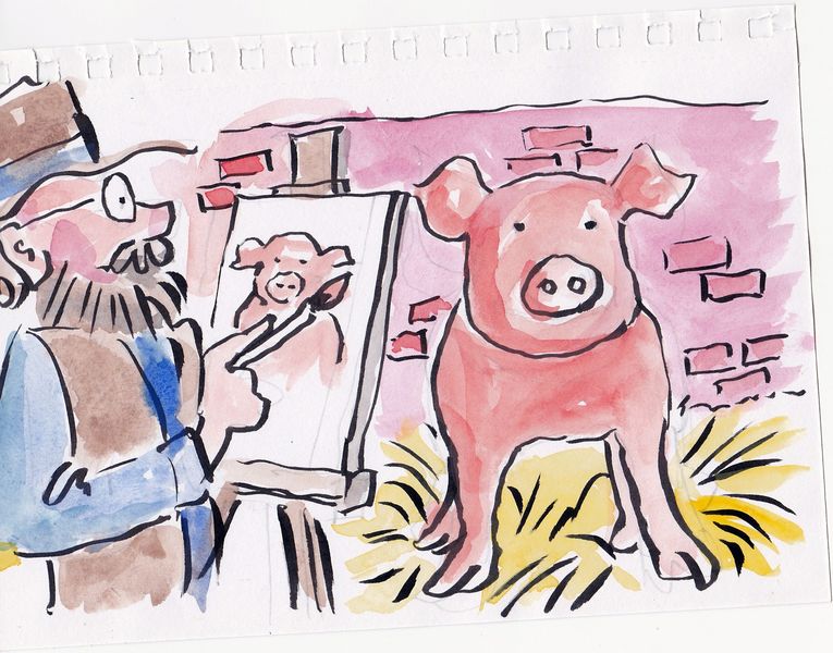 Pigsty Portrait (sketch)